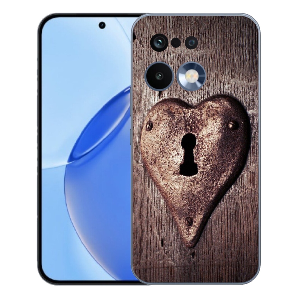 Gélový kryt mmCase na Realme 16 Pro - zámok v tvare srdca