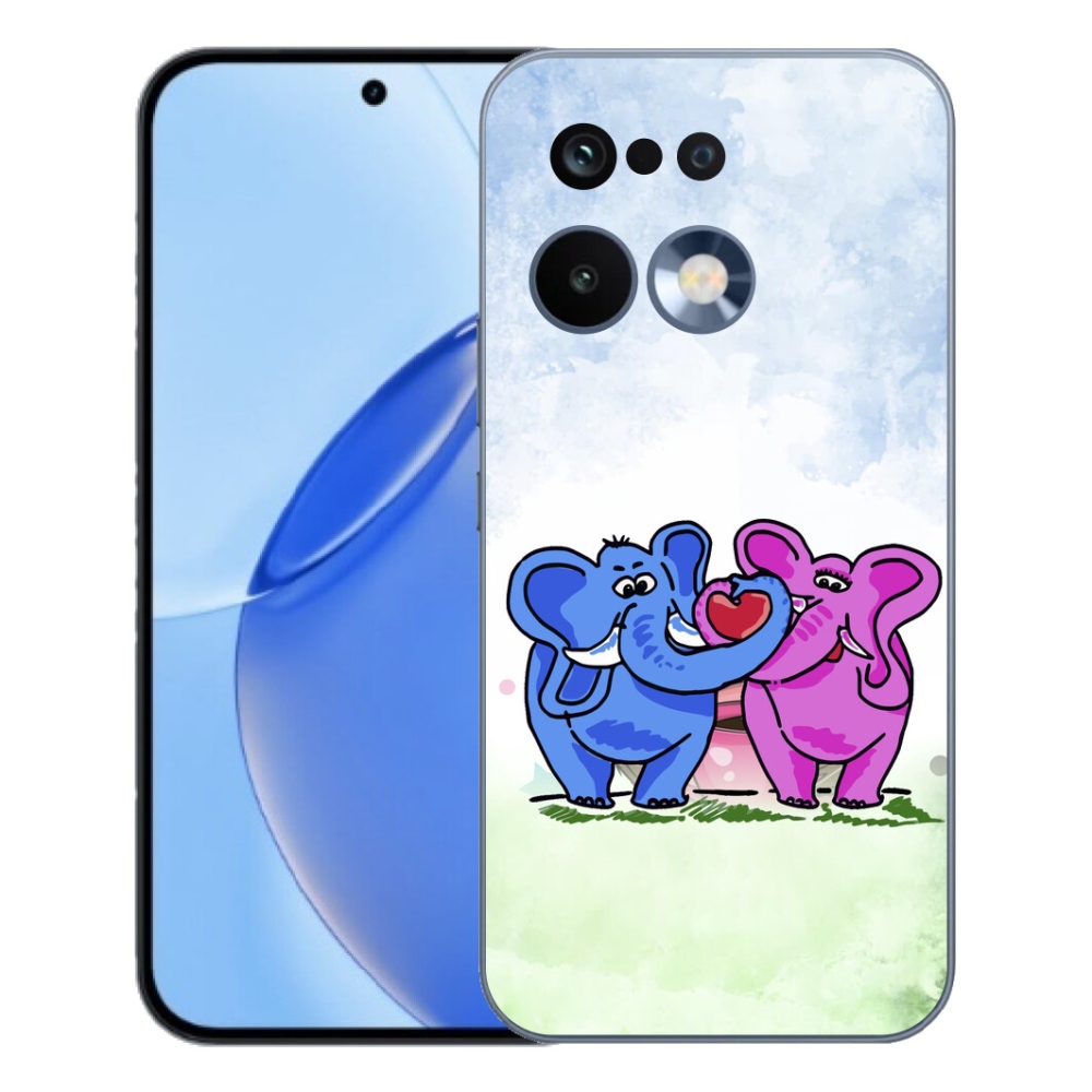 Gélový kryt mmCase na Realme 16 Pro - zamilovaní slony