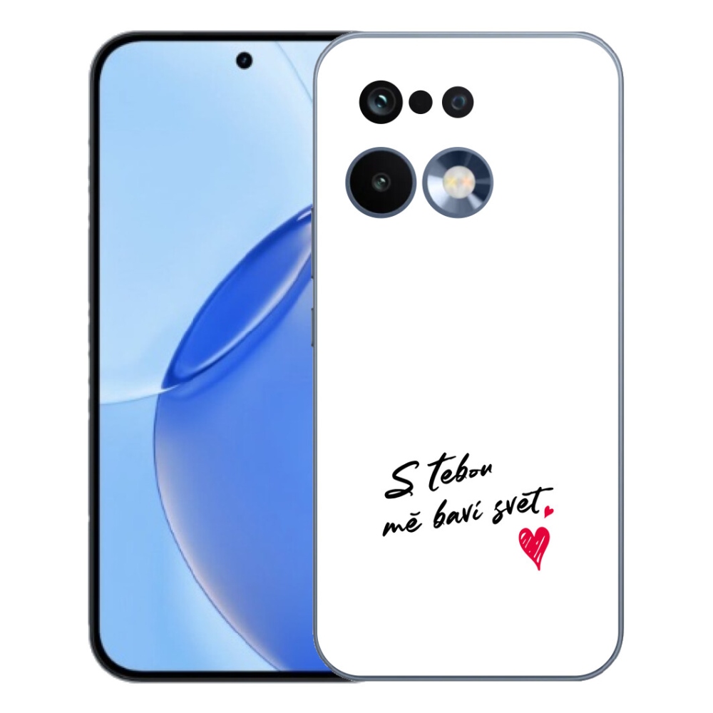 Gélový kryt mmCase na Realme 16 Pro - zamilovaný text 1 biele pozadie