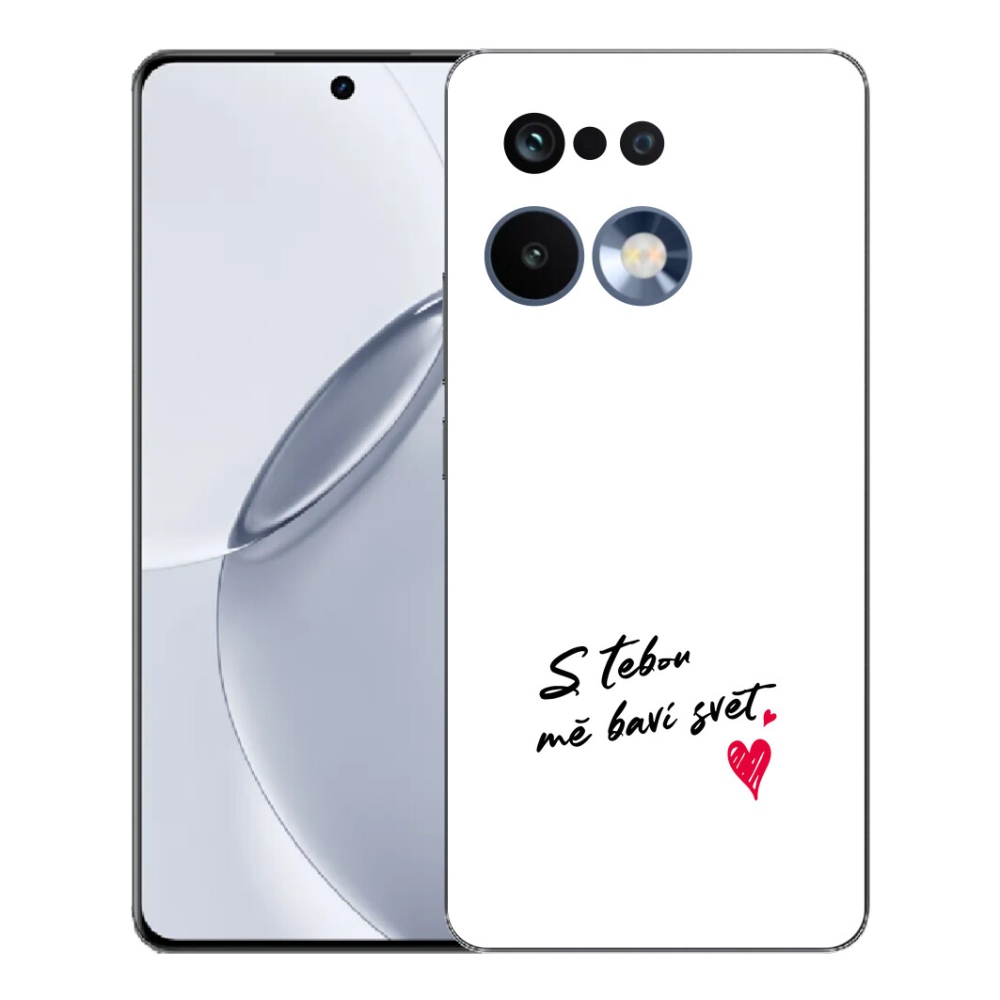 Gélový kryt mmCase na Realme 16 Pro+ - zamilovaný text 1 biele pozadie