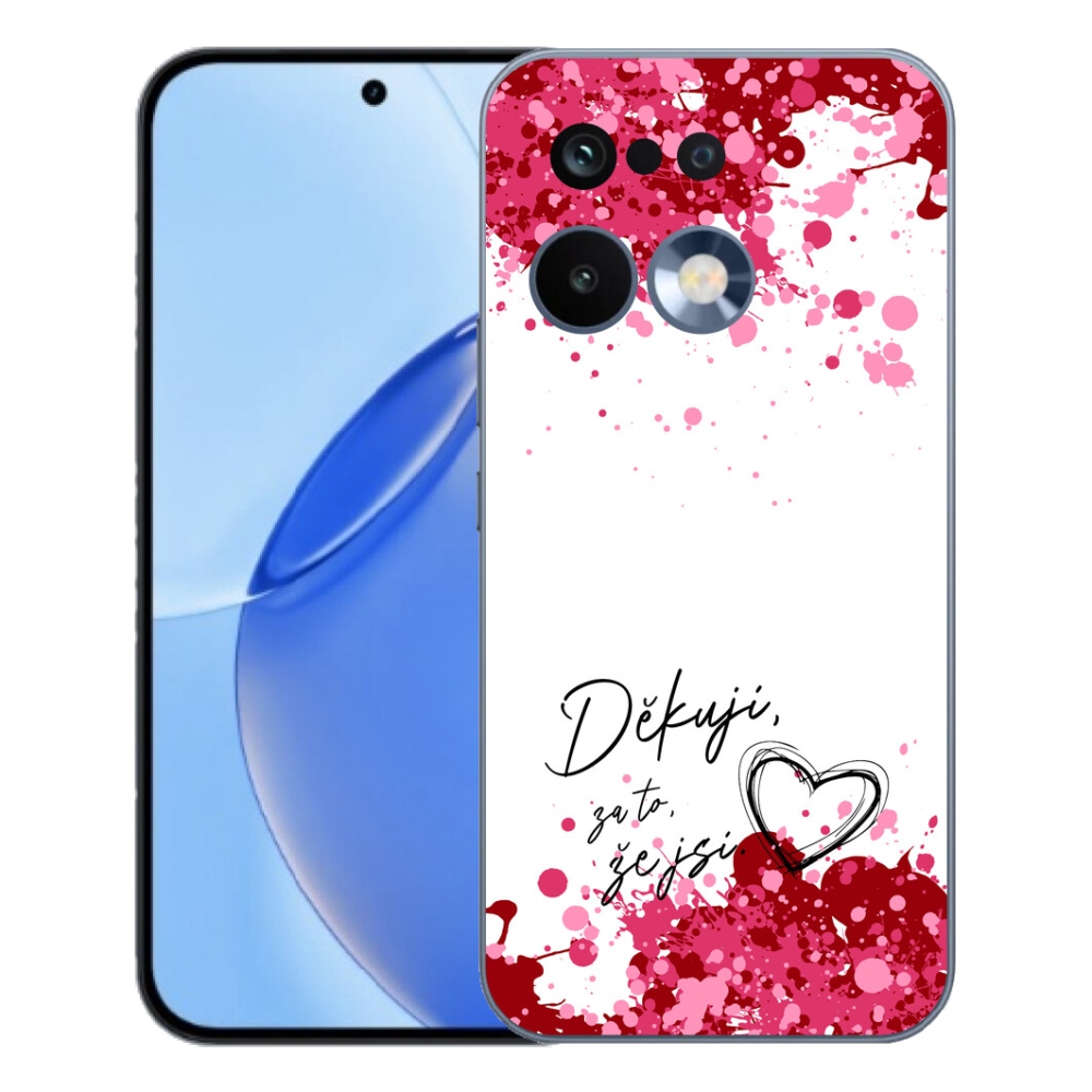 Gélový kryt mmCase na Realme 16 Pro - zamilovaný text 2 biele pozadie