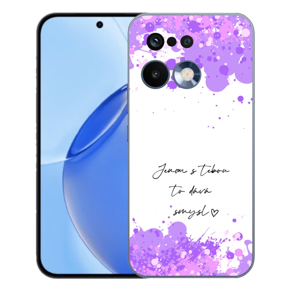 Gélový kryt mmCase na Realme 16 Pro - zamilovaný text biele pozadie