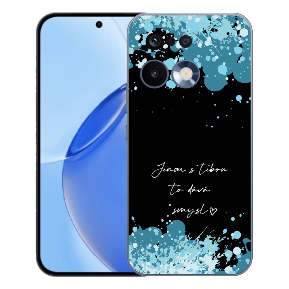 Gélový kryt mmCase na Realme 16 Pro - zamilovaný text čierne pozadie