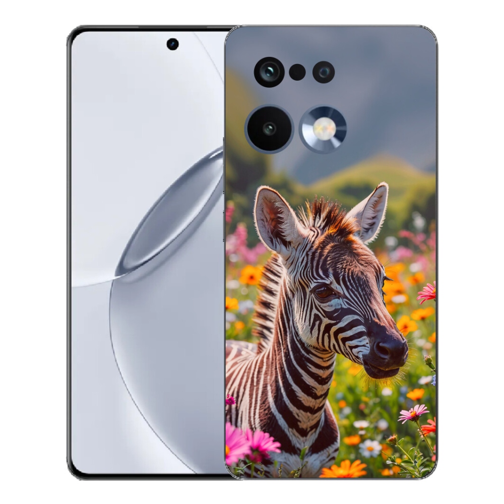 Gélový kryt mmCase na Realme 16 Pro+ - zebra na lúke