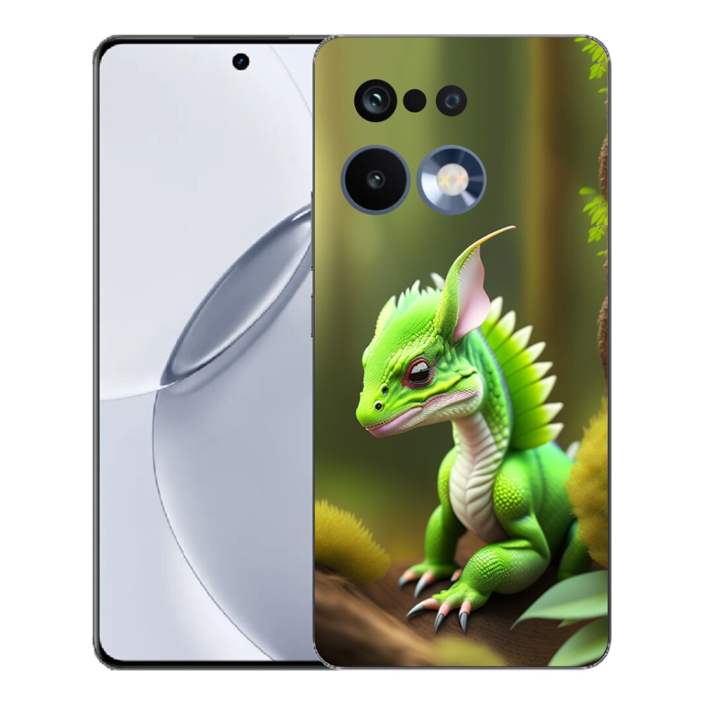 Gélový kryt mmCase na Realme 16 Pro+ - zelený dráčik