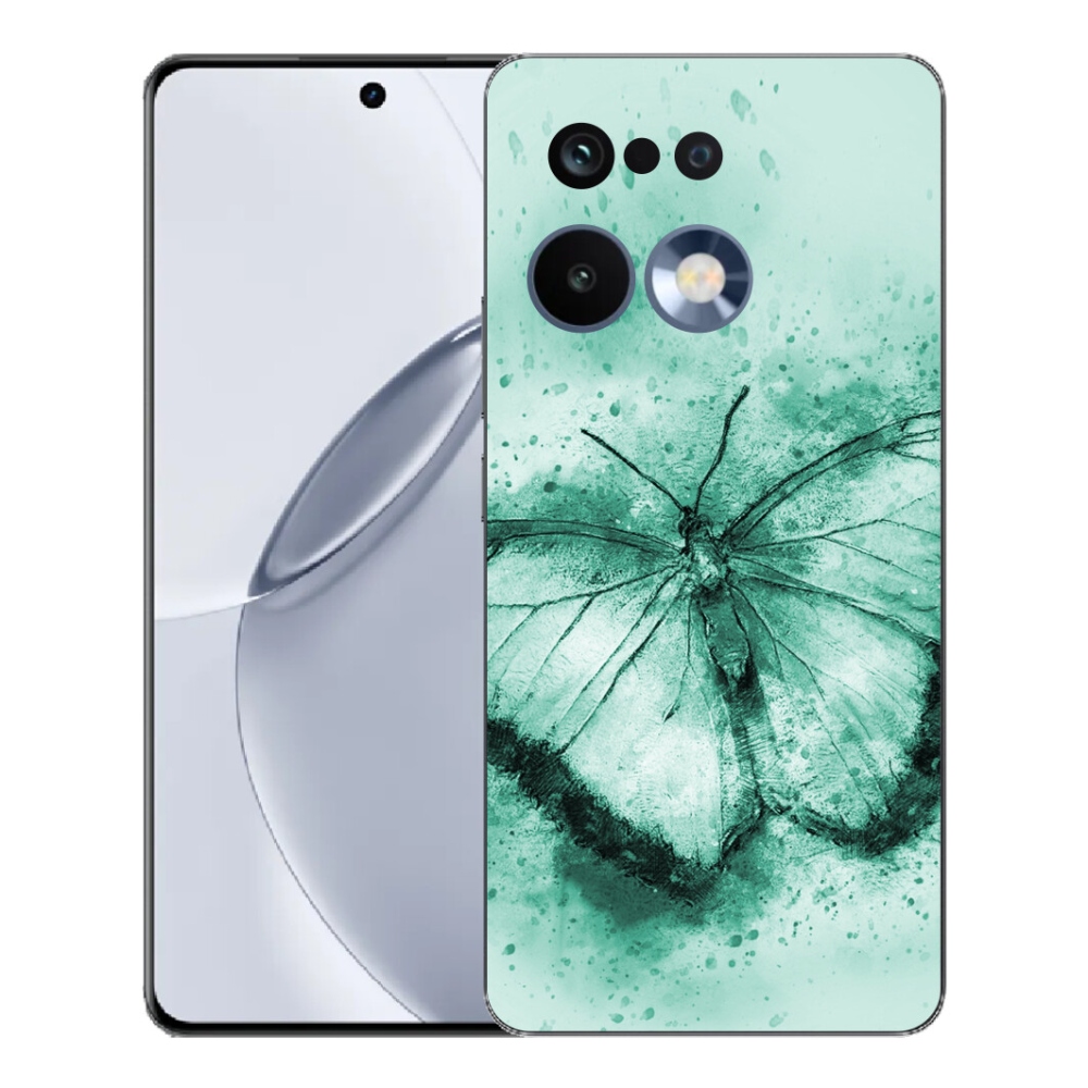 Gélový kryt mmCase na Realme 16 Pro+ - zelený motýľ