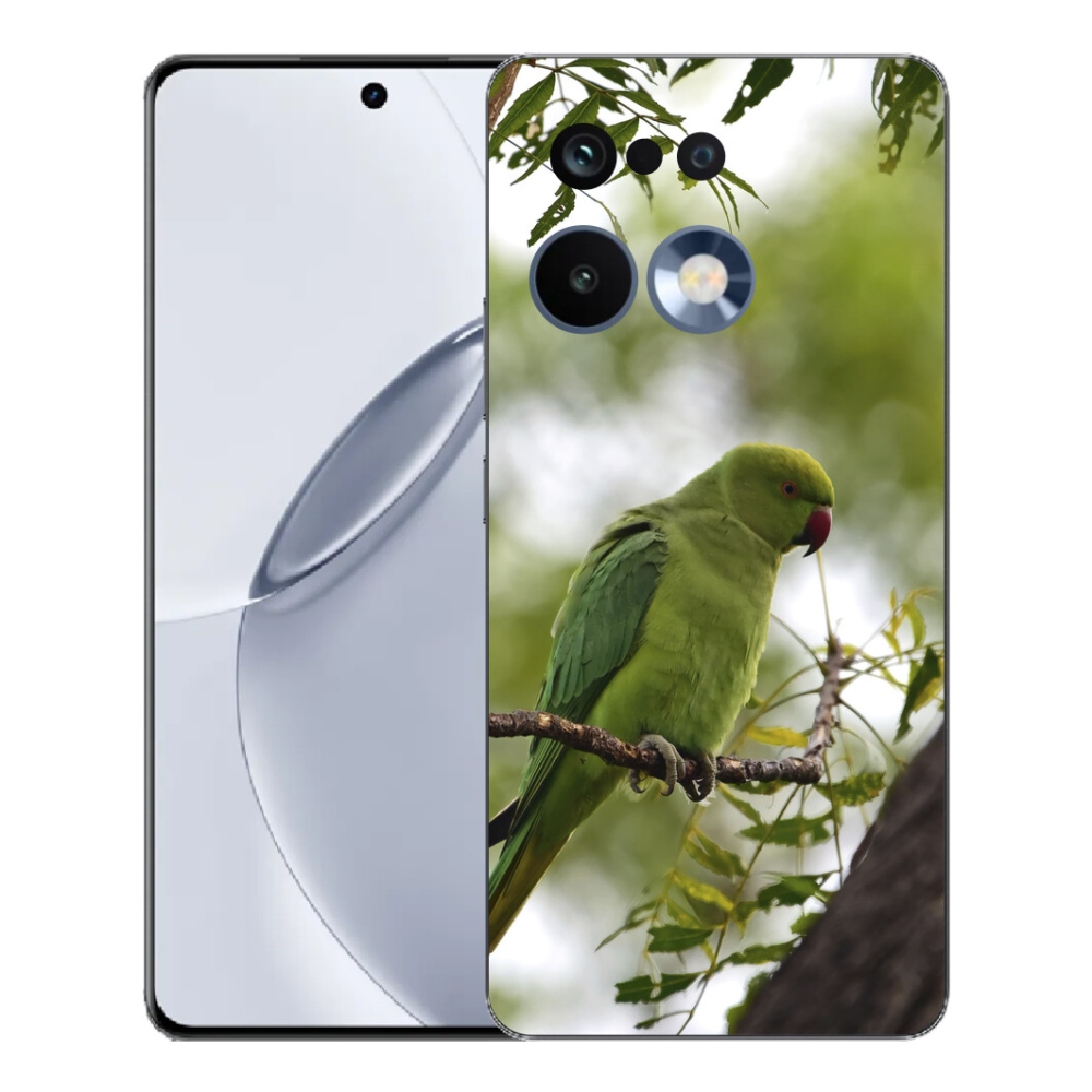 Gélový kryt mmCase na Realme 16 Pro+ - zelený papagáj