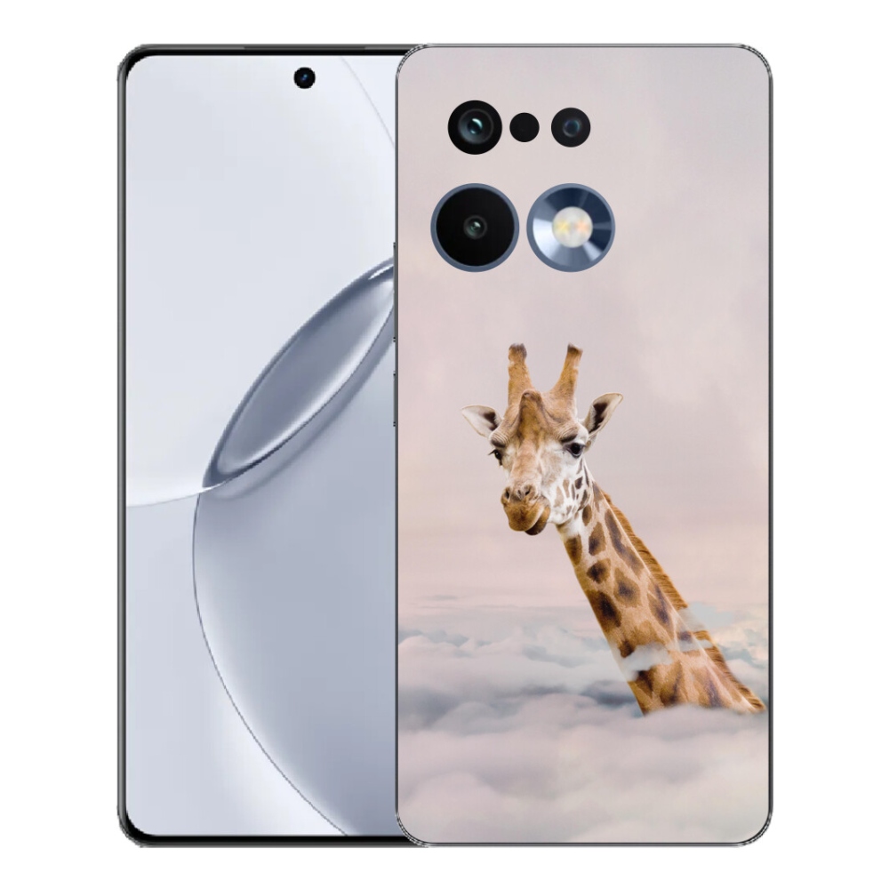 Gélový kryt mmCase na Realme 16 Pro+ - žirafa v oblakoch