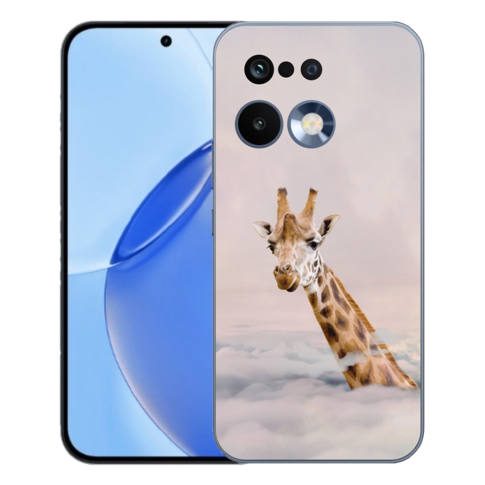 Gélový kryt mmCase na Realme 16 Pro - žirafa v oblakoch