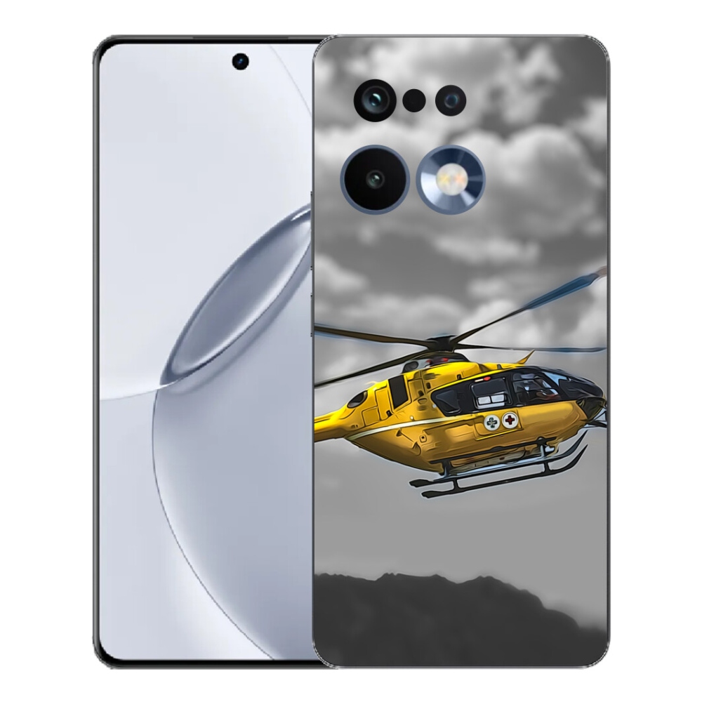 Gélový kryt mmCase na Realme 16 Pro+ - žltá helikoptéra