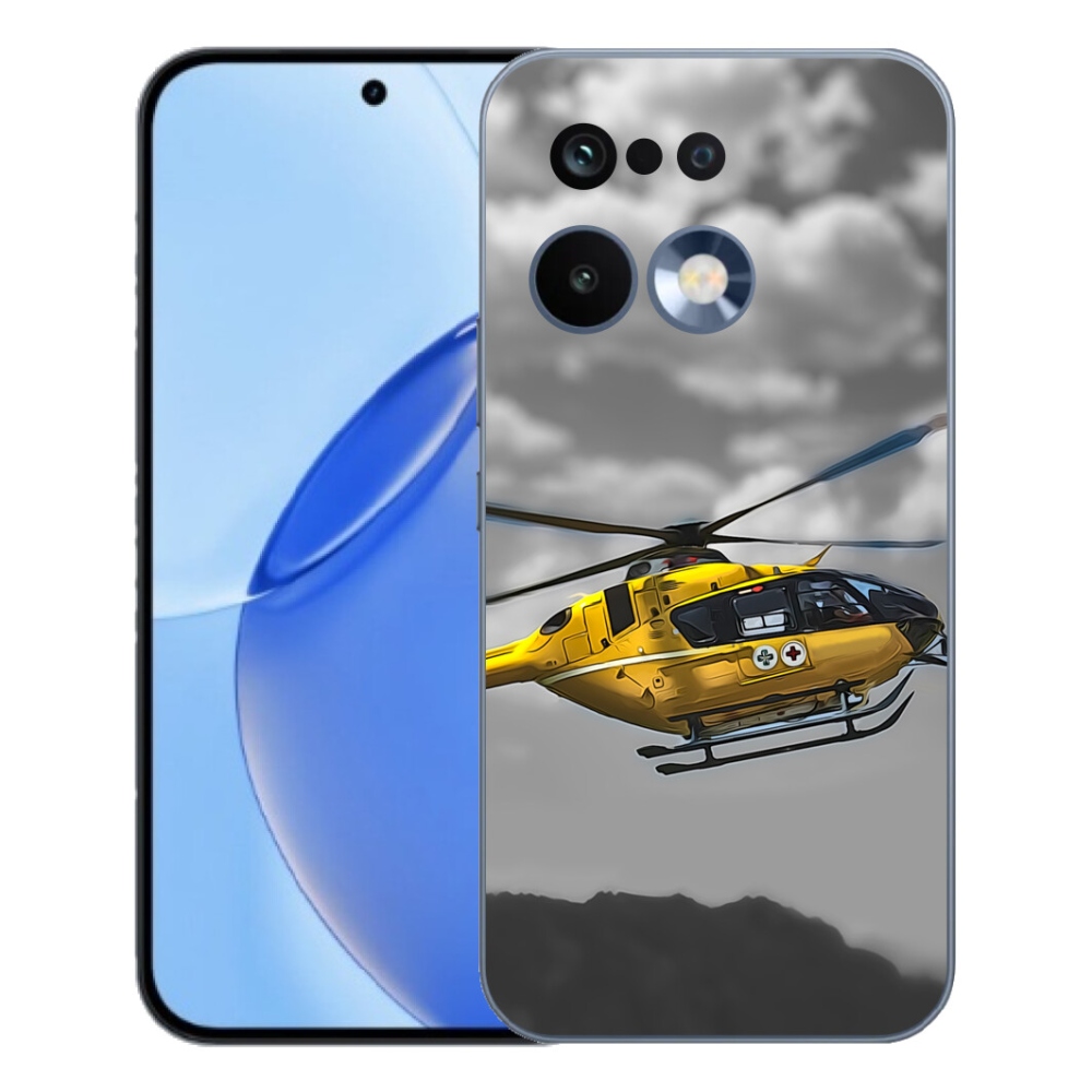 Gélový kryt mmCase na Realme 16 Pro - žltá helikoptéra