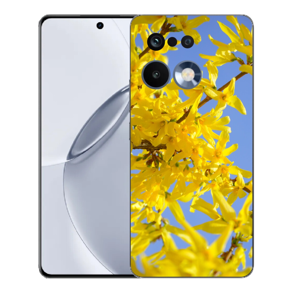 Gélový kryt mmCase na Realme 16 Pro+ - žlté kvety