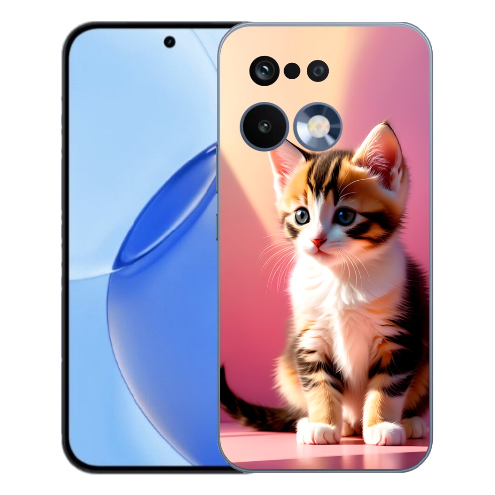 Gélový kryt mmCase na Realme 16 Pro - zvedavé mačiatko 2
