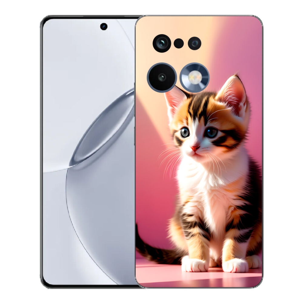 Gélový kryt mmCase na Realme 16 Pro+ - zvedavé mačiatko 2