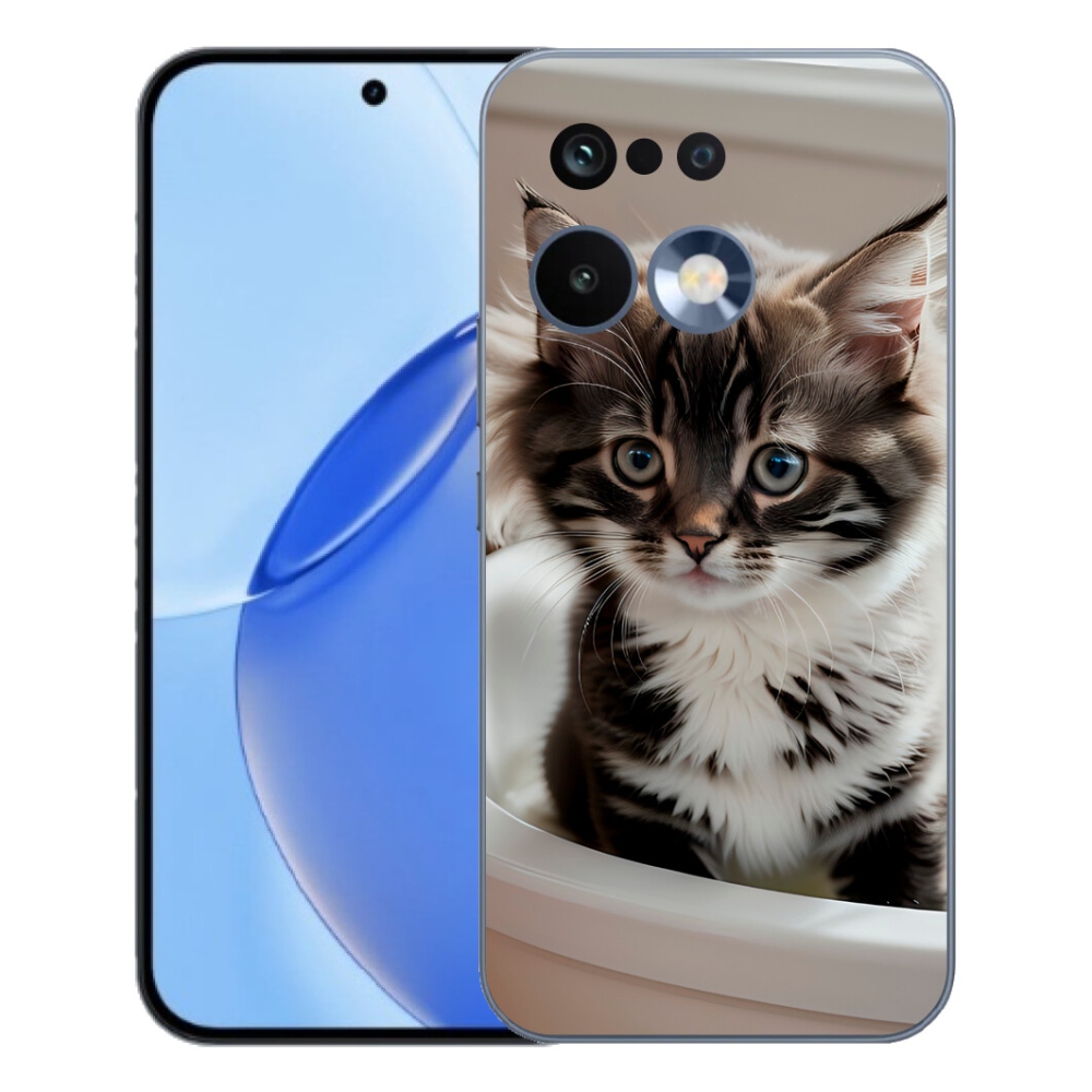 Gélový kryt mmCase na Realme 16 Pro - zvedavé mačiatko