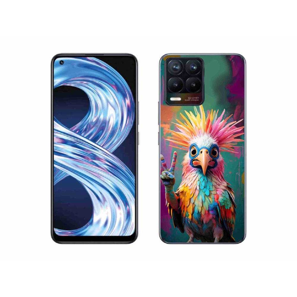 Gélový kryt mmCase na Realme 8 4G - farebný rebel