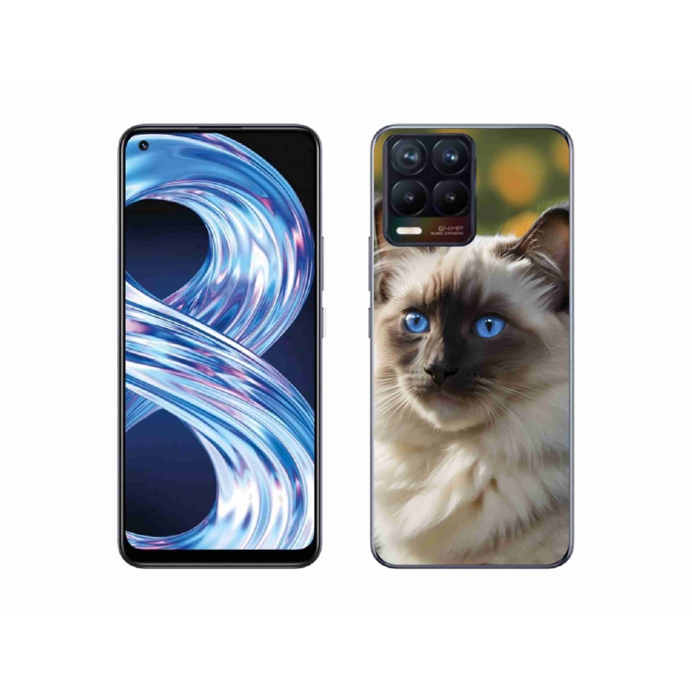 Gélový kryt mmCase na Realme 8 4G - biely ragdoll