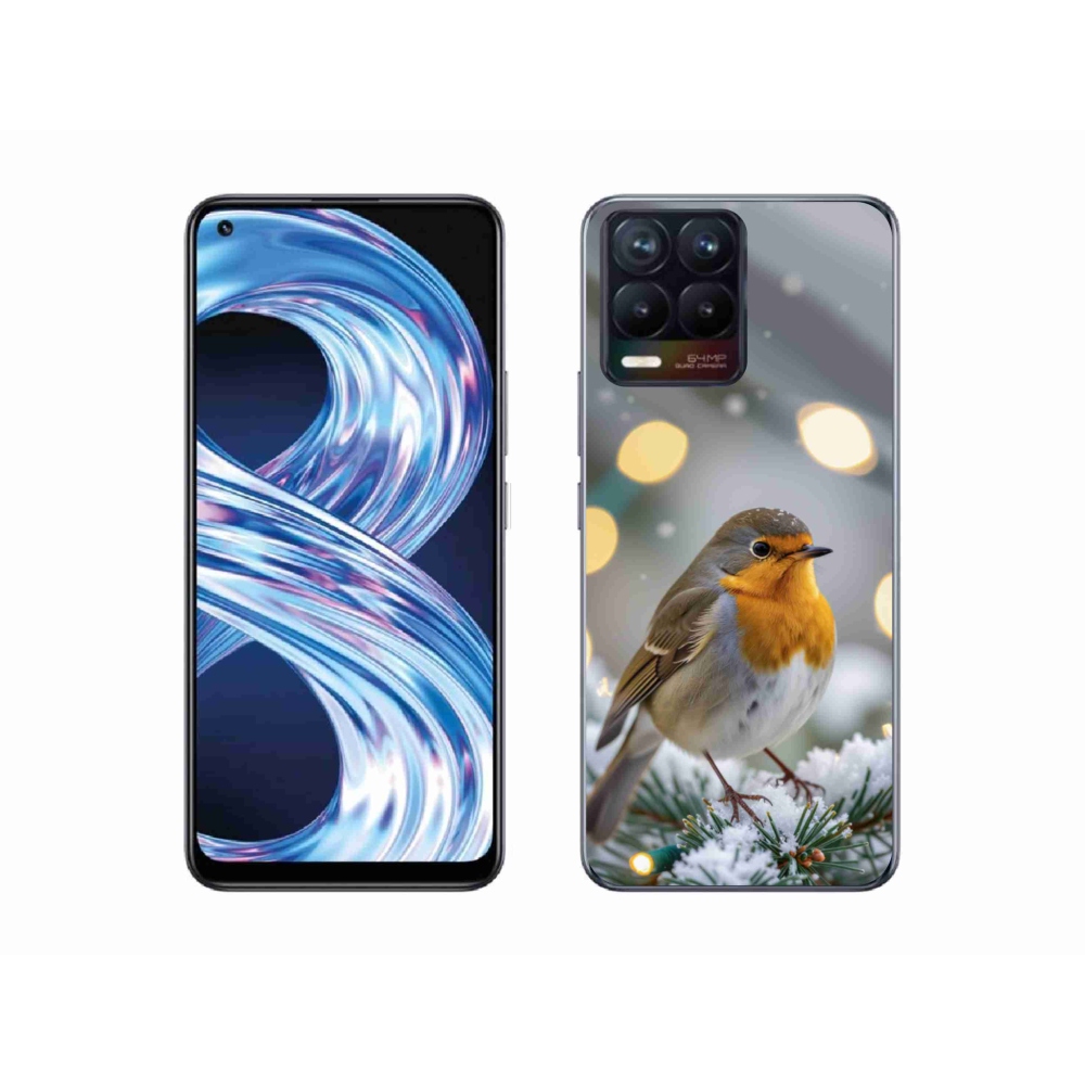 Gélový kryt mmCase na Realme 8 4G - červienka v zime