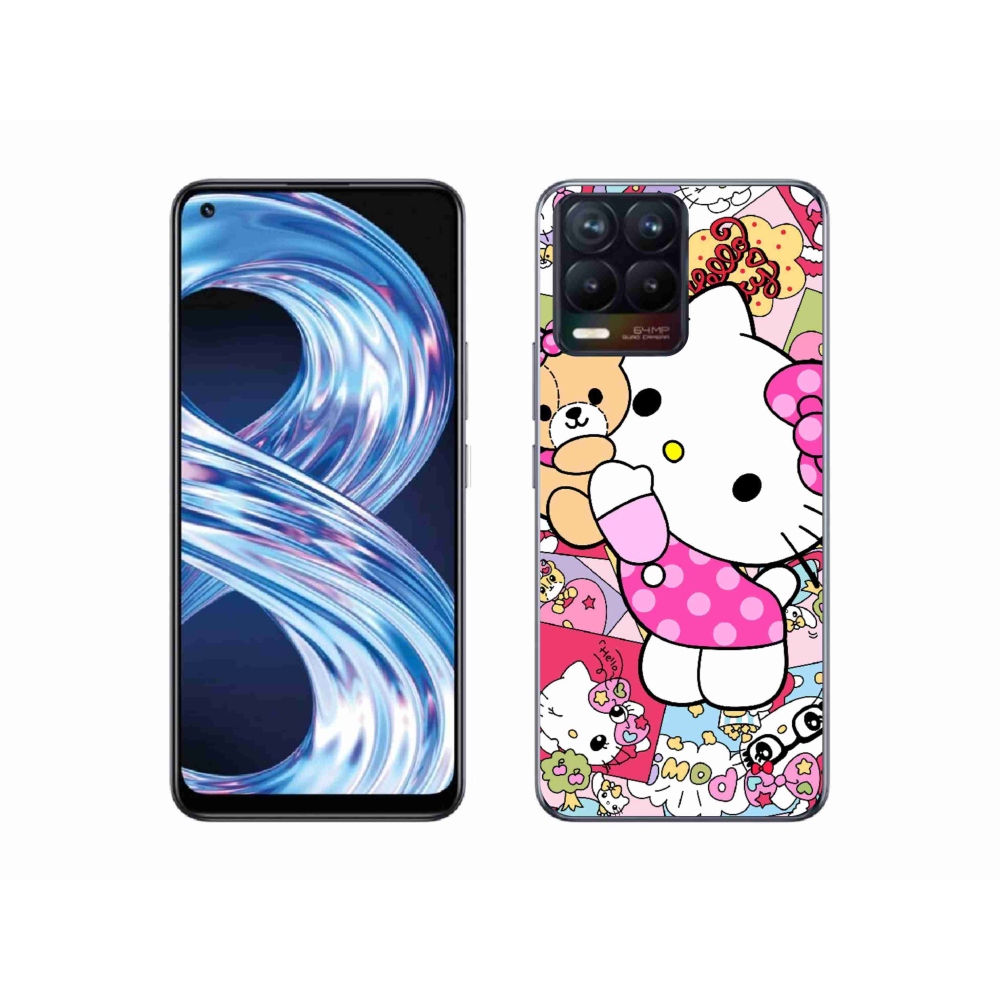 Gélový kryt mmCase na Realme 8 4G - cute kitty