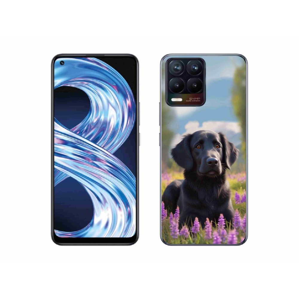 Gélový kryt mmCase na Realme 8 4G - elegantný čierny retriever