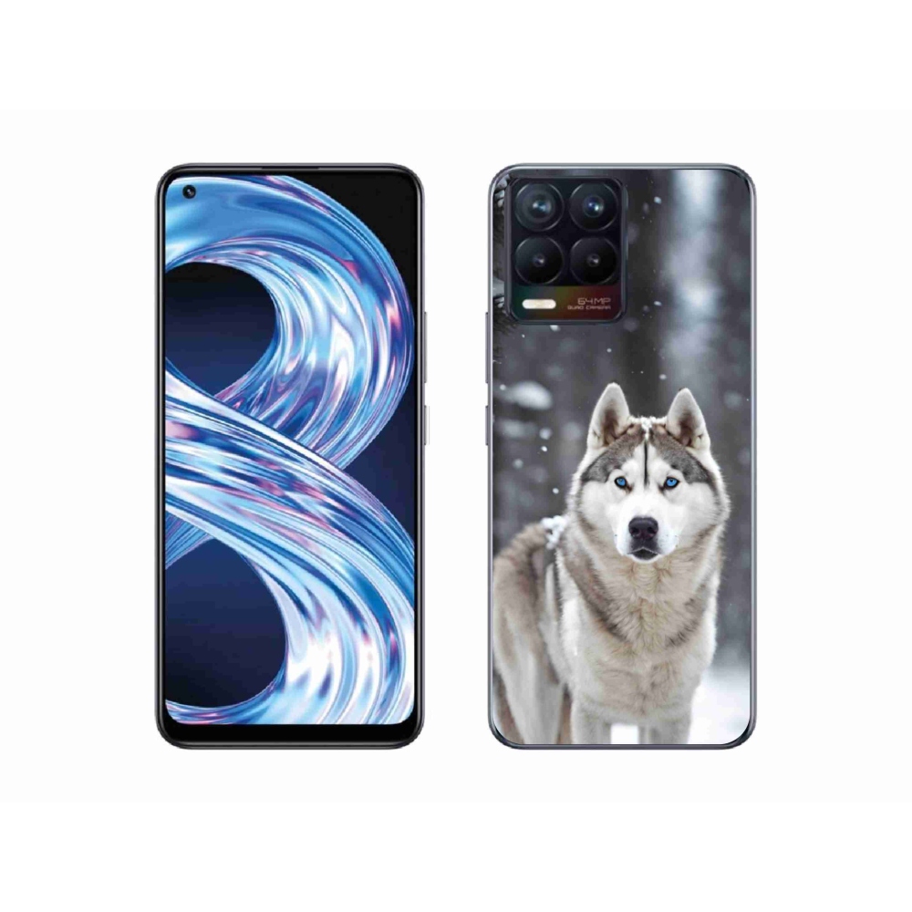 Gélový kryt mmCase na Realme 8 4G - husky 2