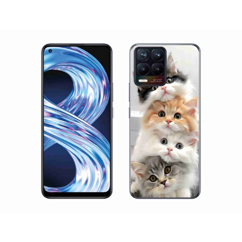 Gélový kryt mmCase na Realme 8 4G - mačacia partia