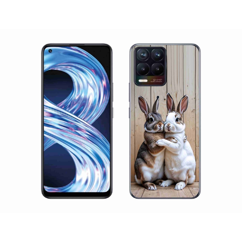Gélový kryt mmCase na Realme 8 4G - králičie pár
