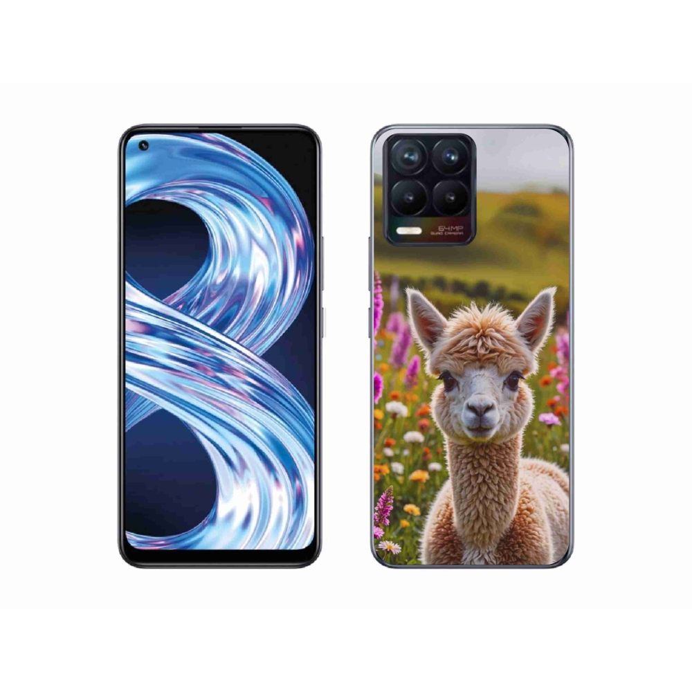 Gélový kryt mmCase na Realme 8 4G - lama na lúke