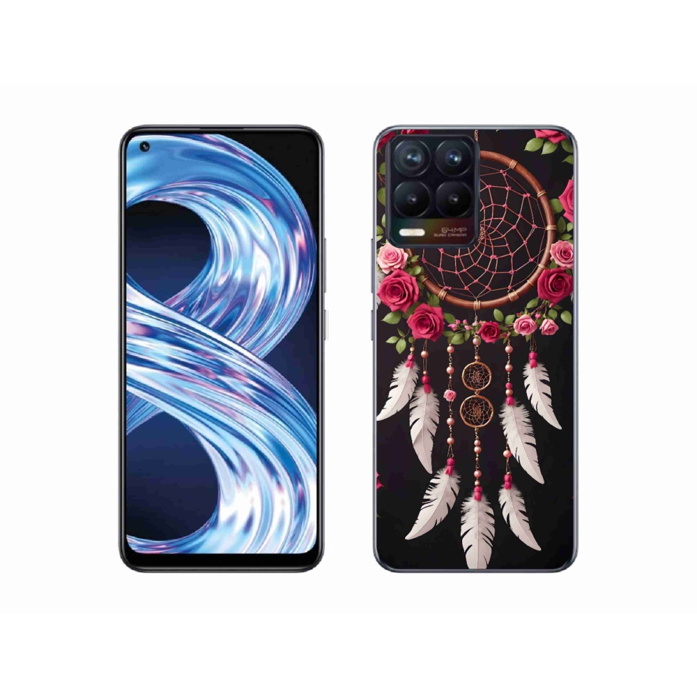 Gélový kryt mmCase na Realme 8 4G - lapač snov s ružami