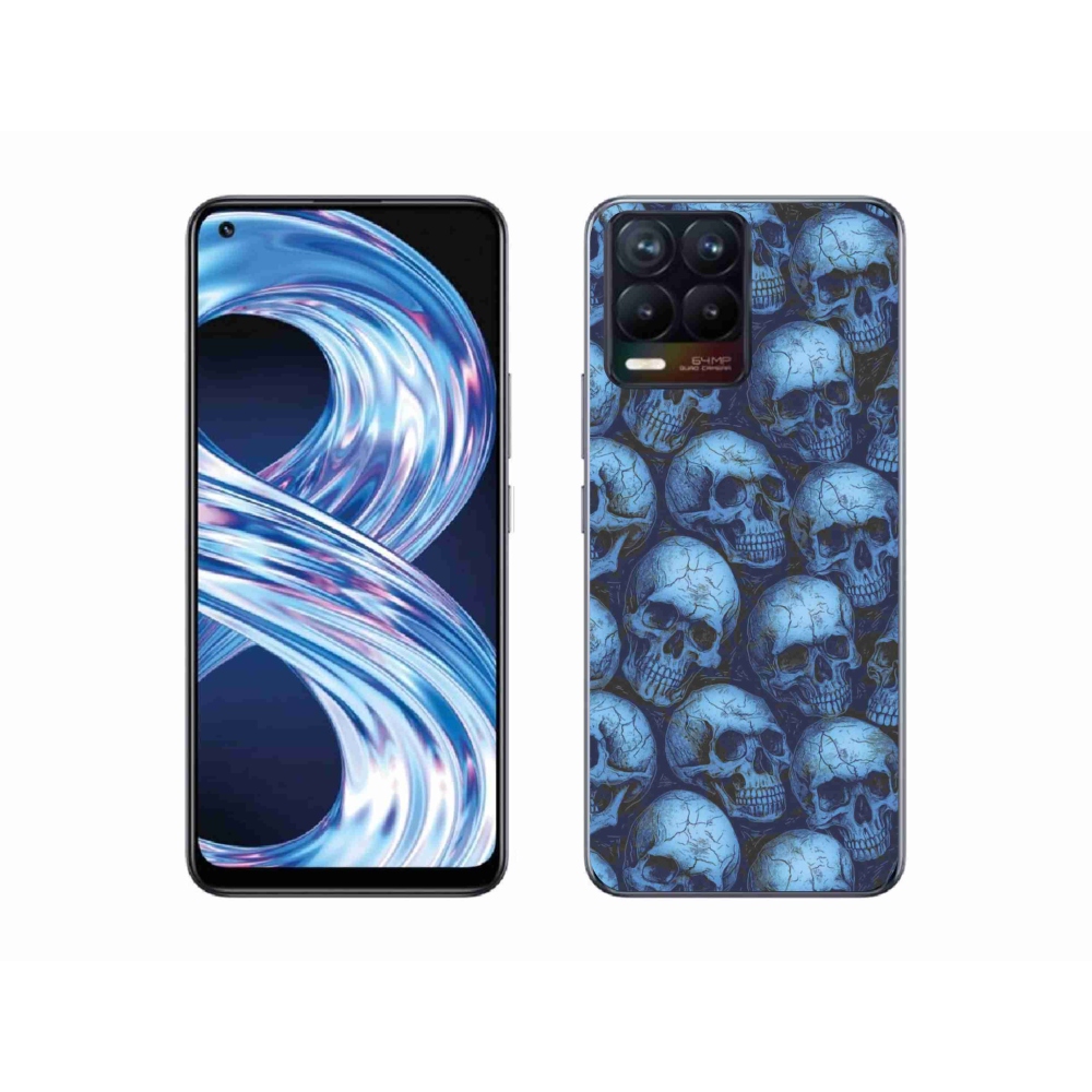Gélový kryt mmCase na Realme 8 4G - lebky