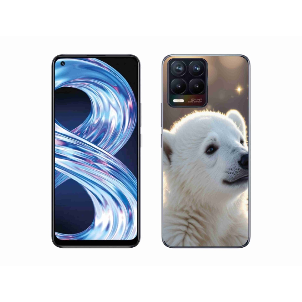Gélový kryt mmCase na Realme 8 4G - ľadový medveď