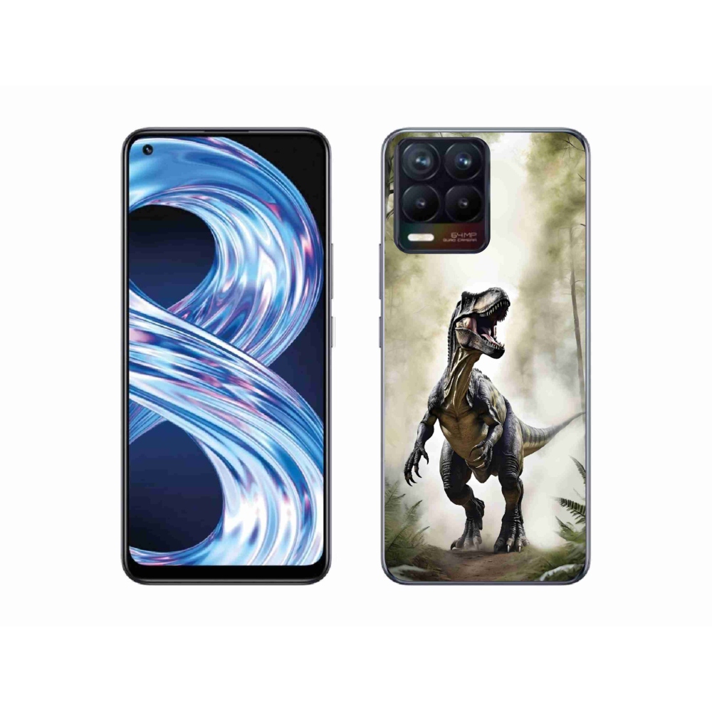 Gélový kryt mmCase na Realme 8 4G - naštvaný T-Rex