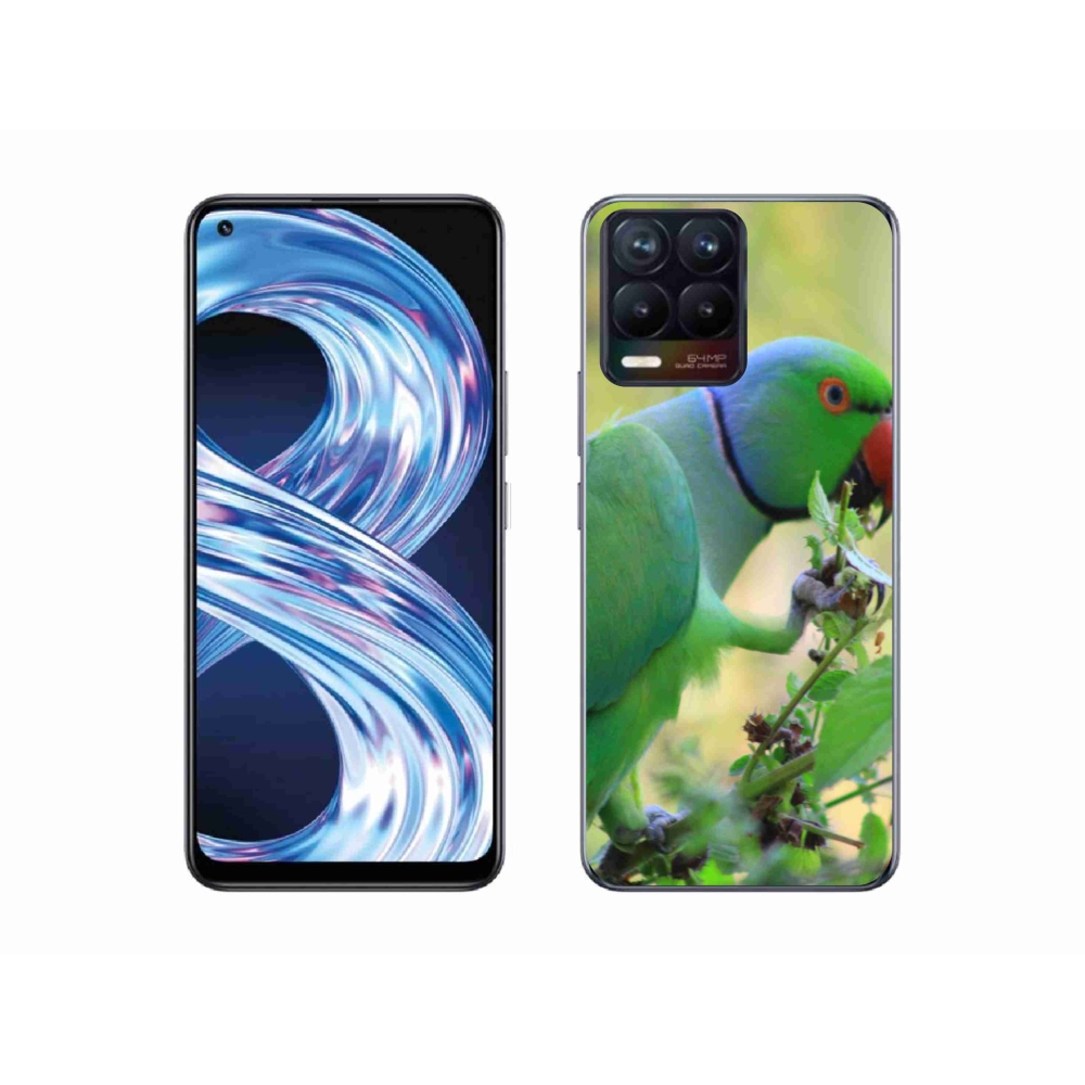 Gélový kryt mmCase na Realme 8 4G - papagáj Alexandr