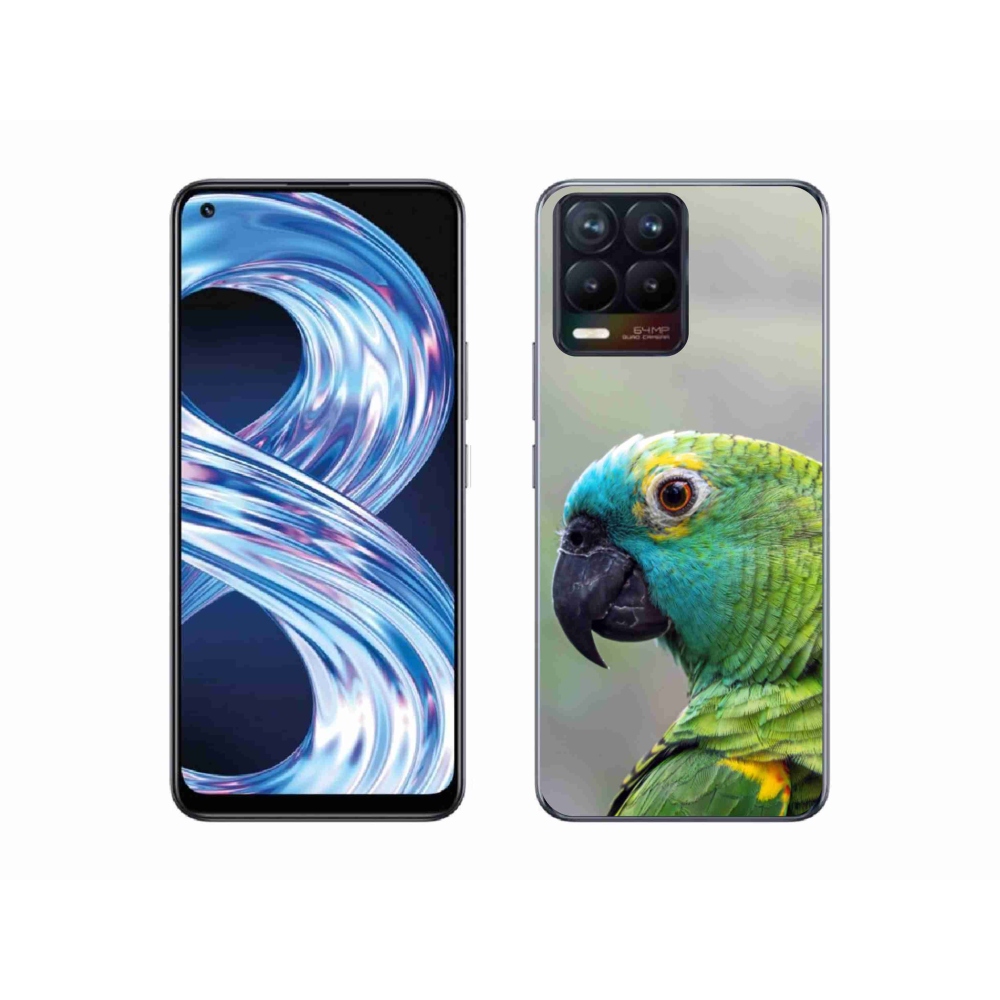 Gélový kryt mmCase na Realme 8 4G - papagáj amazoňan
