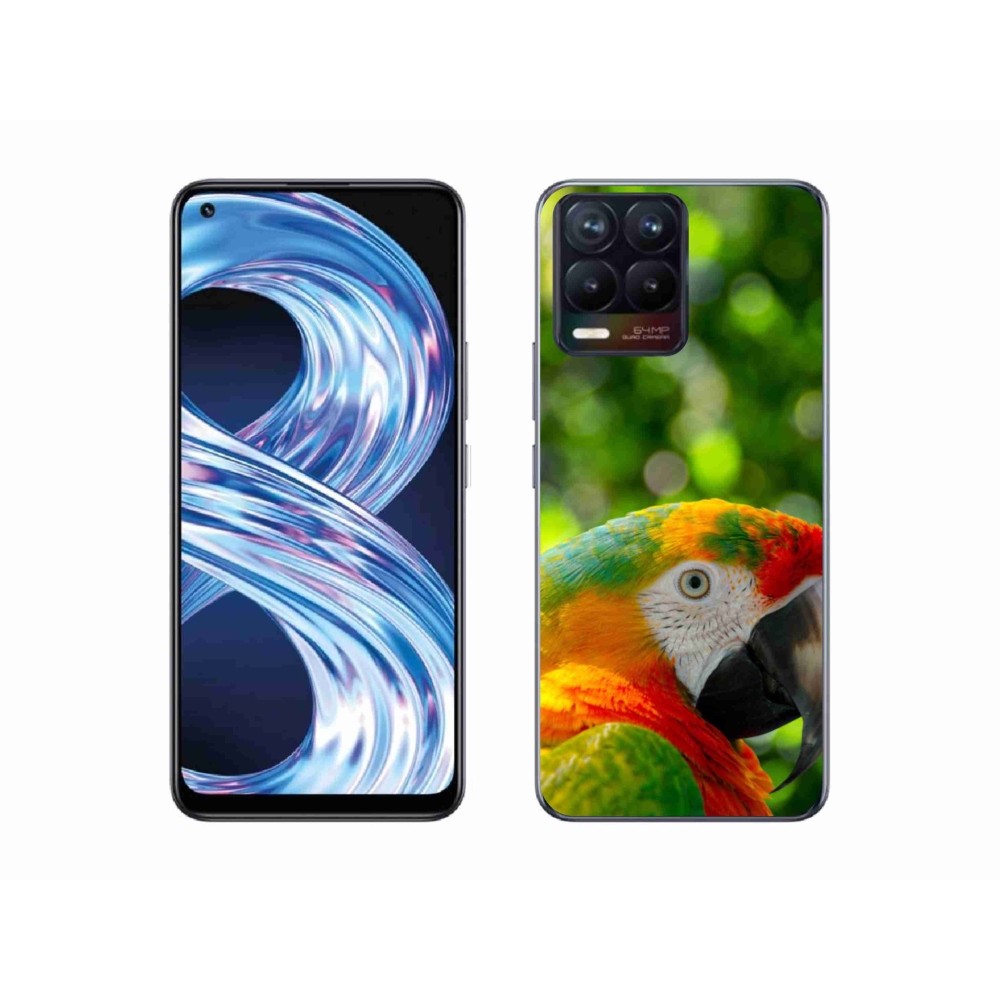 Gélový kryt mmCase na Realme 8 4G - papagáj ara 3