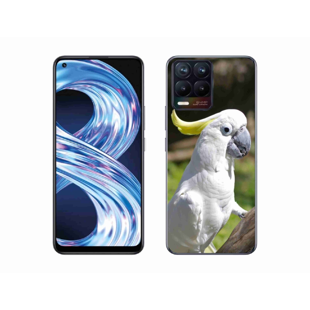 Gélový kryt mmCase na Realme 8 4G - papagáj kakadu 2