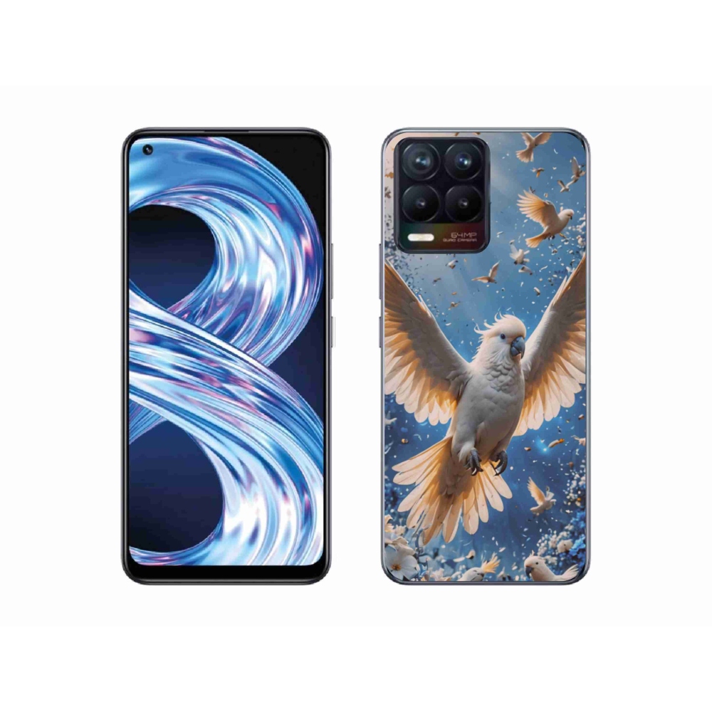 Gélový kryt mmCase na Realme 8 4G - papagáj kakadu