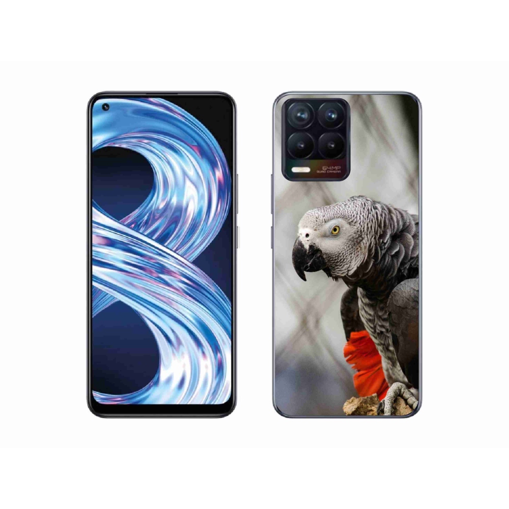 Gélový kryt mmCase na Realme 8 4G - papagáj žako 3
