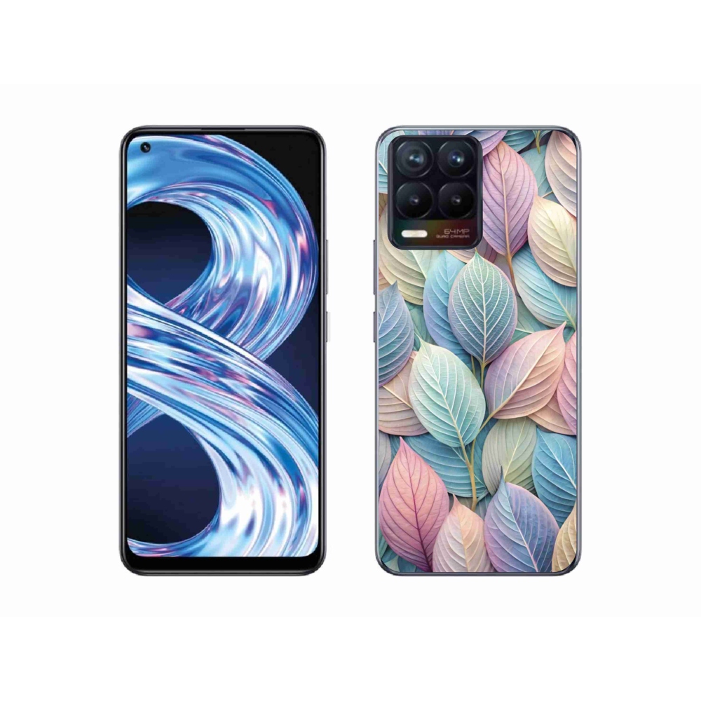 Gélový kryt mmCase na Realme 8 4G - pastelové listy