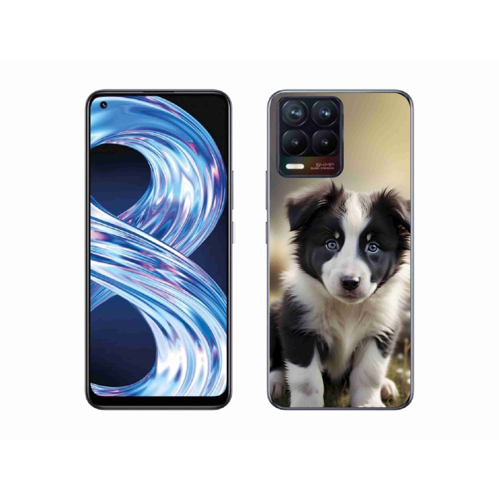 Gélový kryt mmCase na Realme 8 4G - roztomilá border kólia