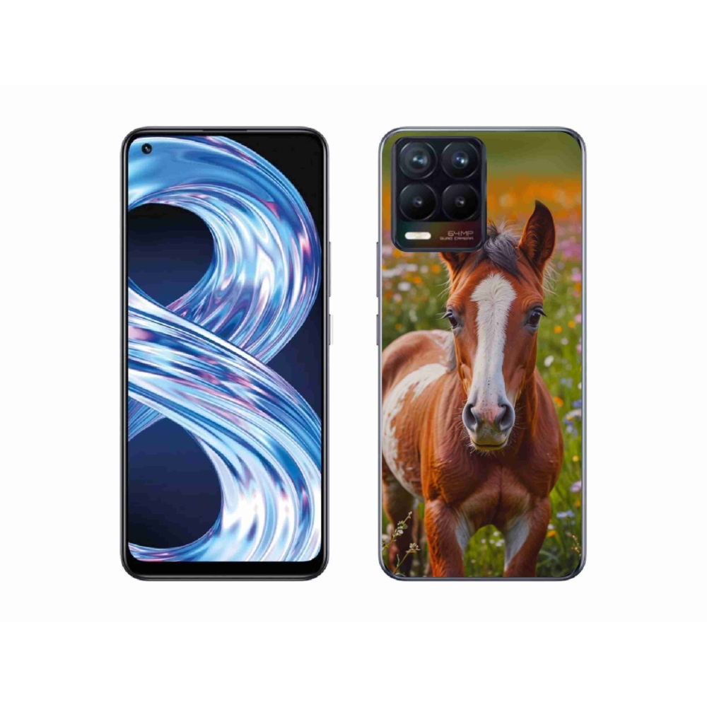 Gélový kryt mmCase na Realme 8 4G - roztomilé žriebä