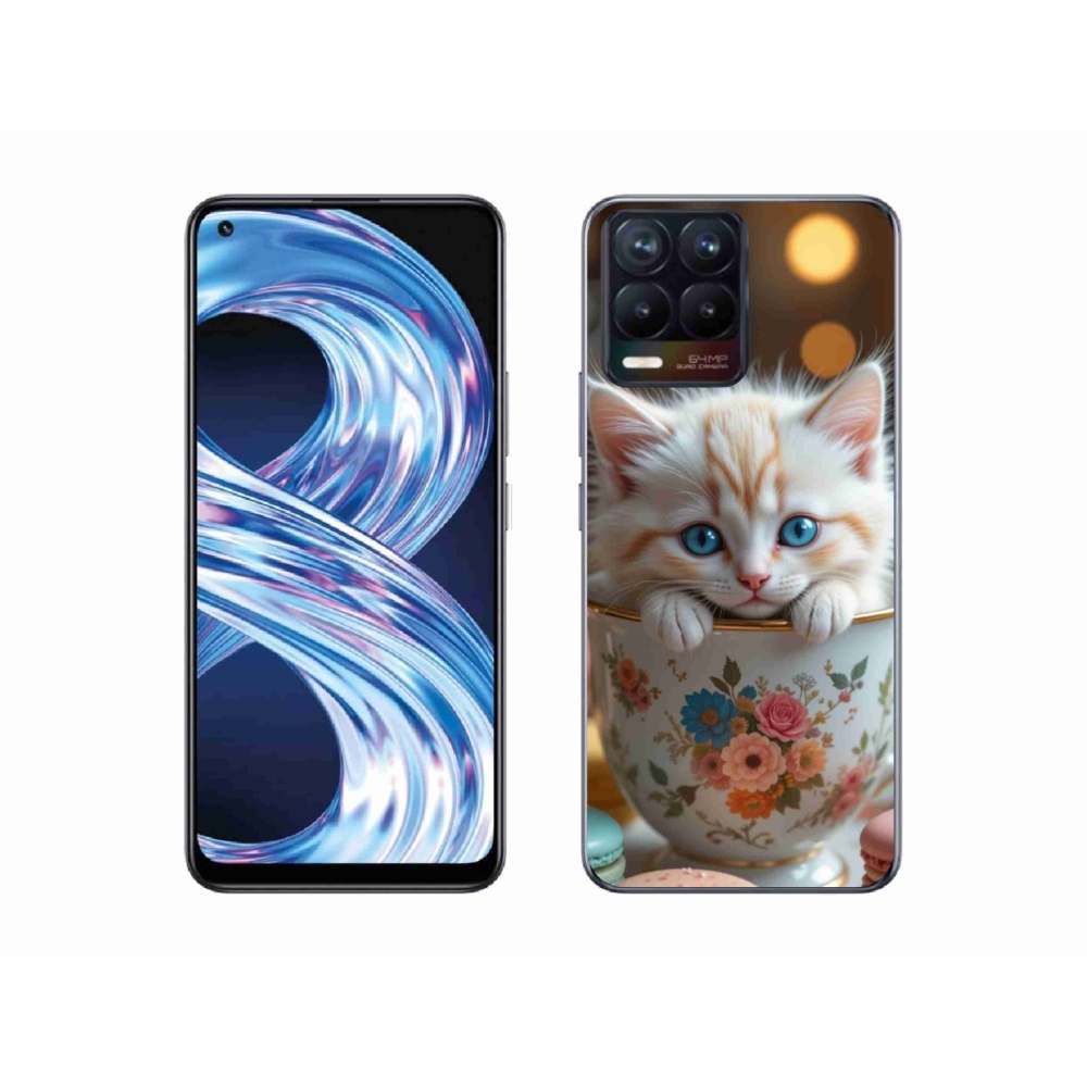 Gélový kryt mmCase na Realme 8 4G - roztomilé mačiatko 6