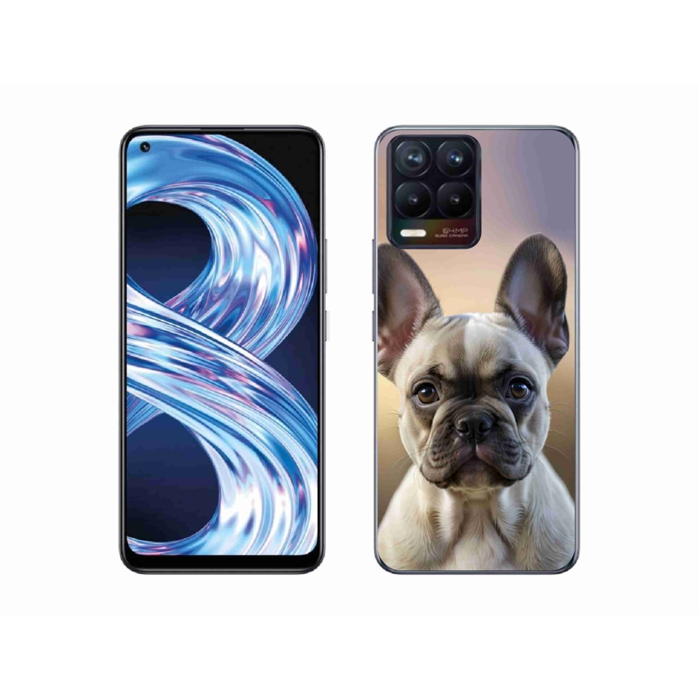 Gélový kryt mmCase na Realme 8 4G - roztomilý francúzsky buldoček