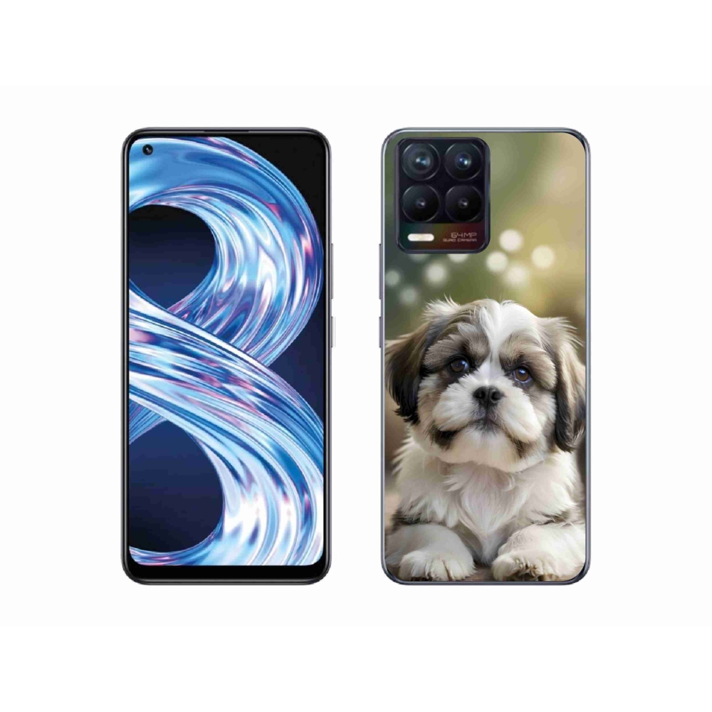 Gélový kryt mmCase na Realme 8 4G - roztomilý shih-tzu