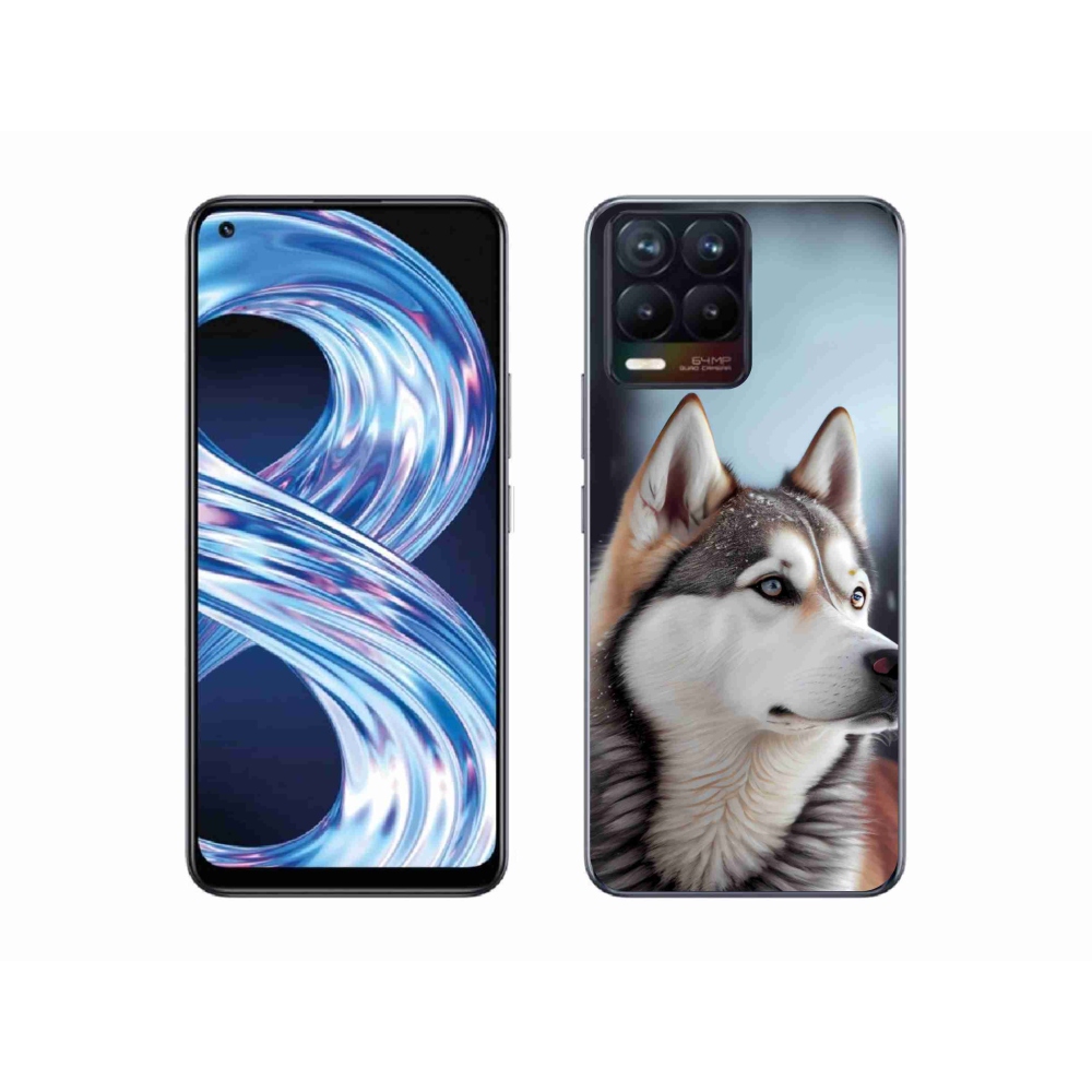 Gélový kryt mmCase na Realme 8 4G - sibírsky husky