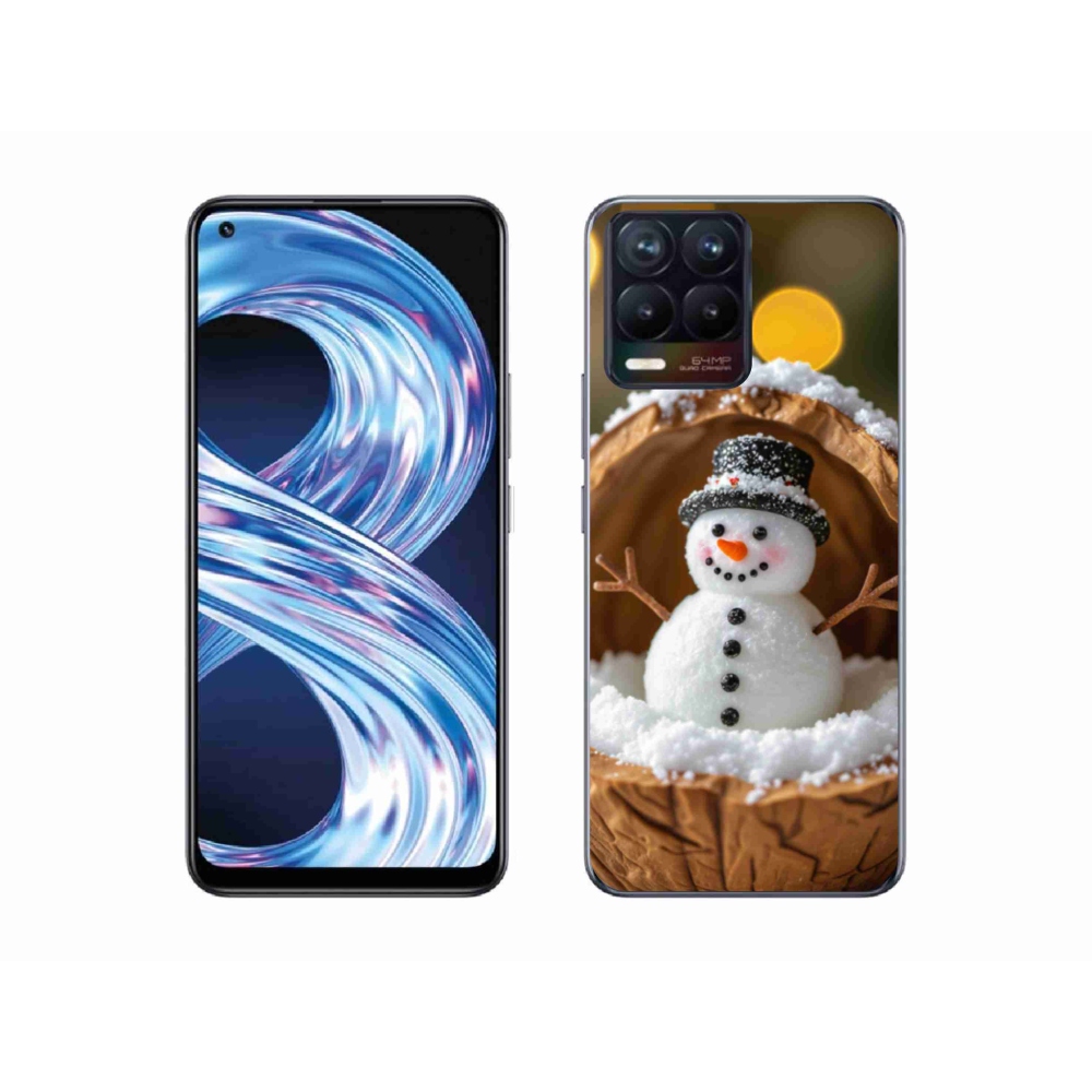 Gélový kryt mmCase na Realme 8 4G - snehuliak 4
