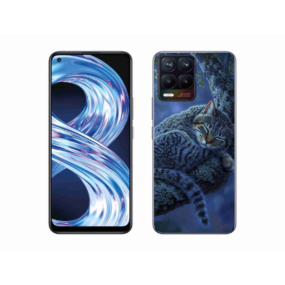 Gélový kryt mmCase na Realme 8 4G - spiaca mačka
