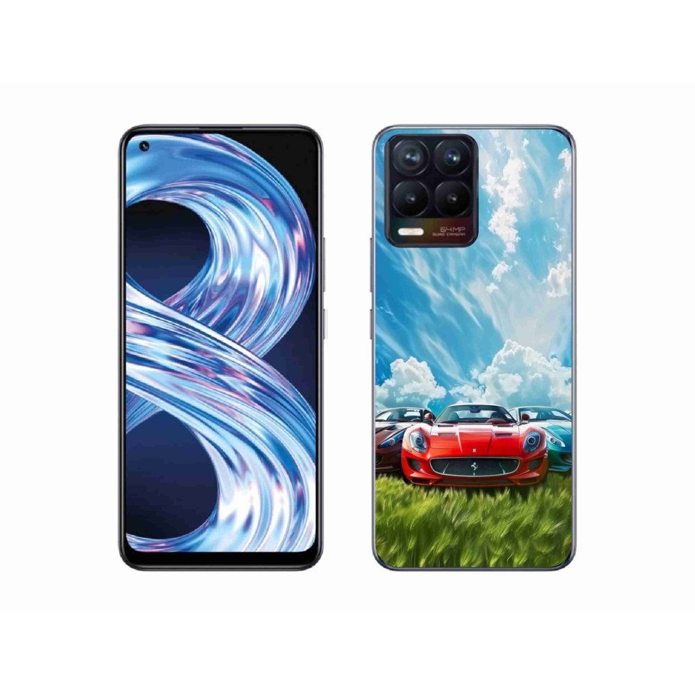 Gélový kryt mmCase na Realme 8 4G - športové vozidlá