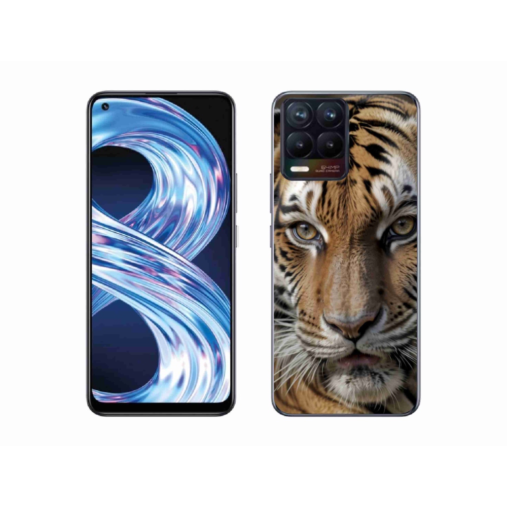 Gélový kryt mmCase na Realme 8 4G - tigrie pohľad