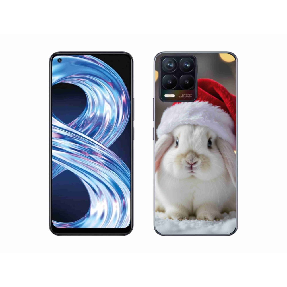 Gélový kryt mmCase na Realme 8 4G - vianočný králik